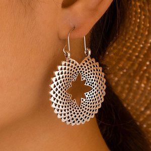 Earrings ~ Geometric ~ Mandela ~ Silver ~ Dazzle ~ Dangle